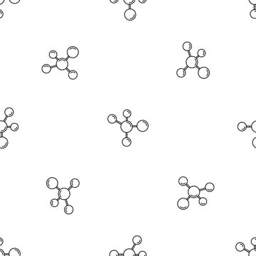Chemistry molecule pattern seamless vector repeat geometric for any web design