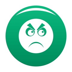 Angry smile icon. Vector simple illustration of angry smile icon isolated on white background