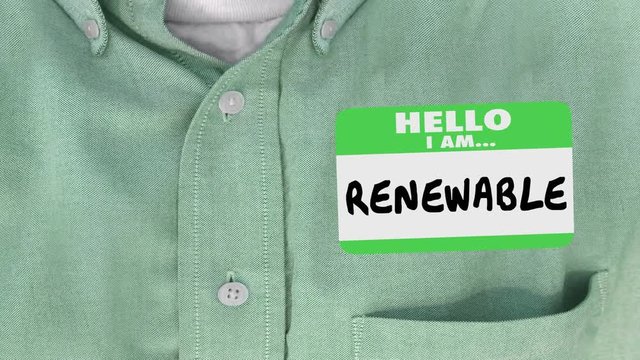 Renewable Hello I Am Name Tag Sticker 3d Animation