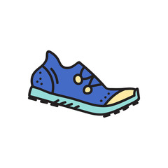 Vector illustration of spike running shoe