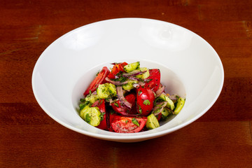 Vegan salad with tomato