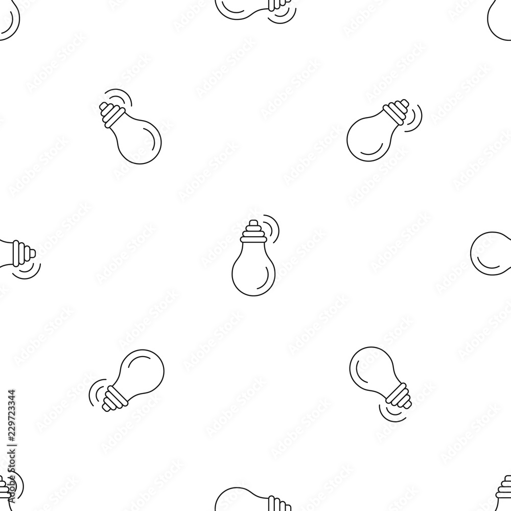 Poster intelligent bulb pattern seamless vector repeat geometric for any web design