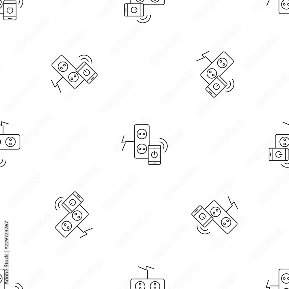 Poster smart control electricity pattern seamless vector repeat geometric for any web design