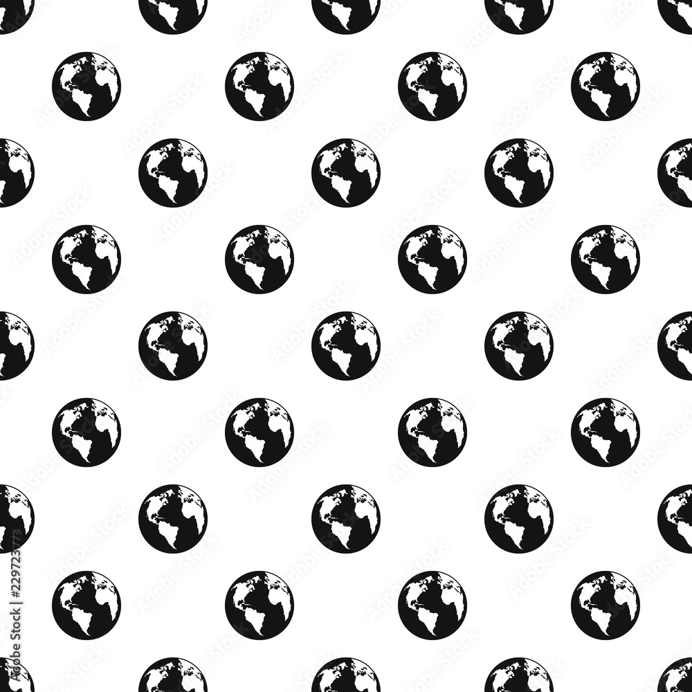 Poster continent on planet pattern seamless vector repeat geometric for any web design