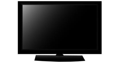 Flat screen vector isolated against white background