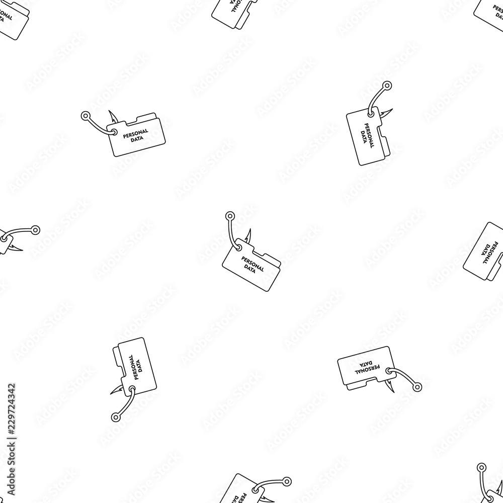 Poster phishing personal data pattern seamless vector repeat geometric for any web design