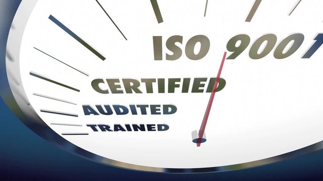 ISO 9001 Speedometer Certification 3d Animation