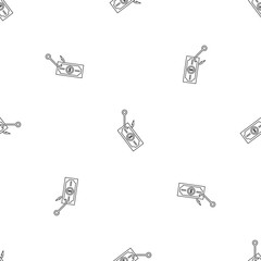 Phishing money pattern seamless vector repeat geometric for any web design