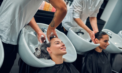 Woman in beauty salon