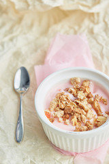 healthy breakfast with crunchy