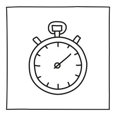Doodle chronometer stop watch icon