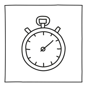 Doodle chronometer stop watch icon