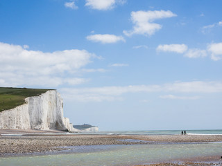 UK weather: dramatic south coast landscape under blue skies