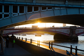 UK weather: London at sunset