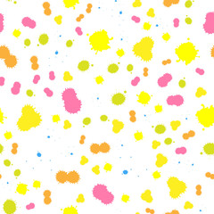illustration. Background of multi-colored blots of ink