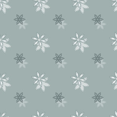 Seamless background pattern with a variety of colored floral motifs.