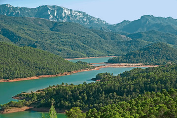 Naklejka premium Paraje Bujaraiza en el Valle del Guadalquivir, en la sierra de Cazorla, Segura y Las Villas.