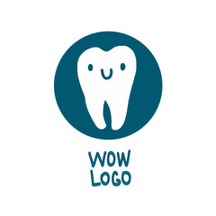 Family dental clinic logo symbol, vector Illustration