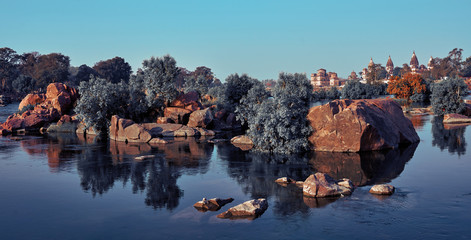 Temple in Orchha in Madhya Pradesh, India