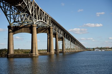 Calcasieu River World War II Memorial Bridge connecting Lake Charles and Westlake, Louisiana