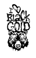 Bear Black Gold Lettering Logo
