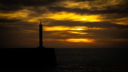 sunset by the sea