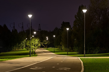Cycle path in the city park