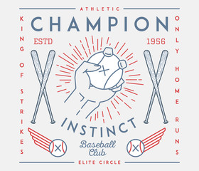 Authentic baseball champion instinct