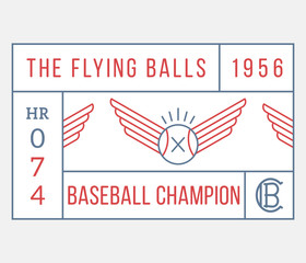 Baseball flying balls