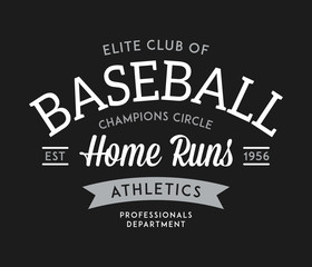 Baseball home runs white on black