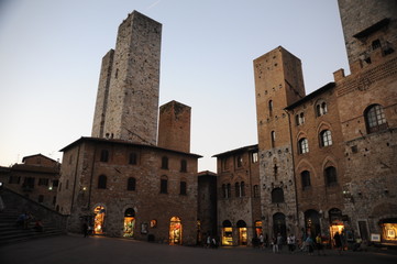 San Gimignano is a small walled medieval hill town in the province of Siena, Tuscany, north-central Italy. Known as the Town of Fine Towers