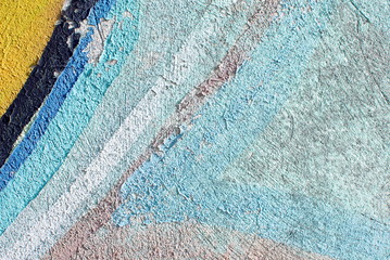 Close up of colorful  wall texture, with vibrant colors for creativity, imaginative backgrounds and ideas. Suitable for print, web, postcards, posters, flyers.