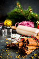Fototapeta na wymiar Christmas baking background