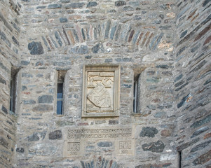 old castle wall sign