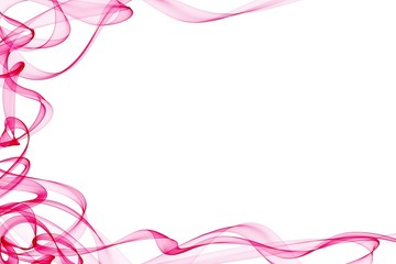 Abstract  pink wave strokes  motion  lines on white background