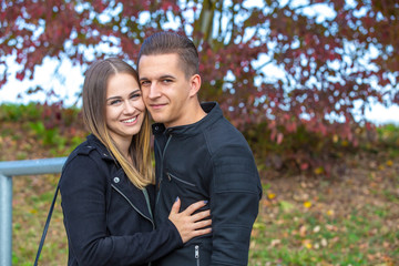 Fototapeta premium Funny couple laughing with a white perfect smile