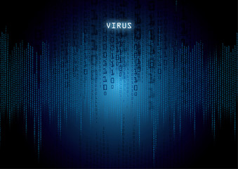 Computer Virus, blue