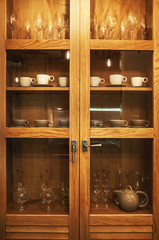 Wooden Cabinet and Accessories