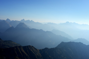 Allgäuer Alpen - Blick vom Nebelhorn 