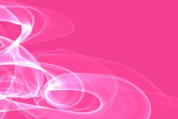 Abstract  white wave strokes and motion  lines on pink background.
