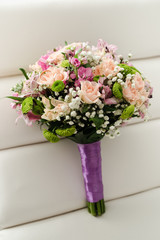 the bride's bouquet, wedding flowers, wedding day