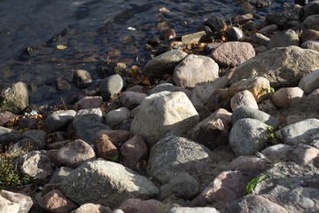Fototapeta na wymiar stones by the river