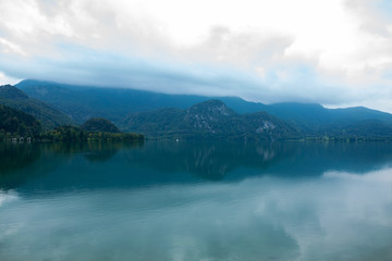 Blue lake in the mountains of Germany
