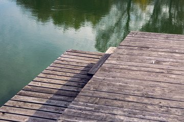 Fototapeta premium wooden descent of their boards standing