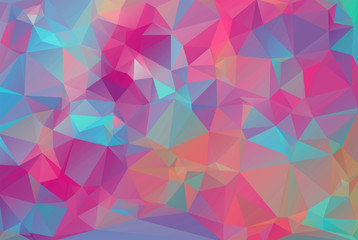 Geometric colorful low poly background with triangular polygons. Abstract design. 
