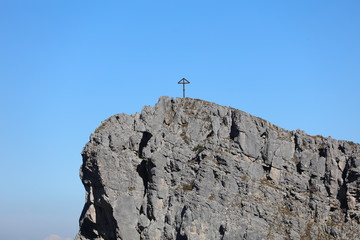 Cross on mountain peak 4241