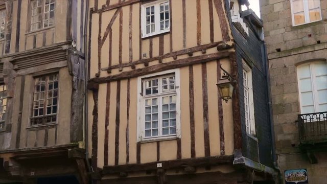 front view of french colombage houses 