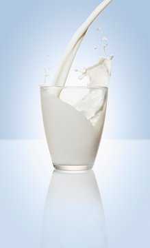 Pouring milk into a glass