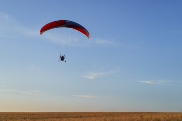 paraglider in the sky