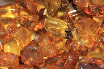 yellow amber mineral collection